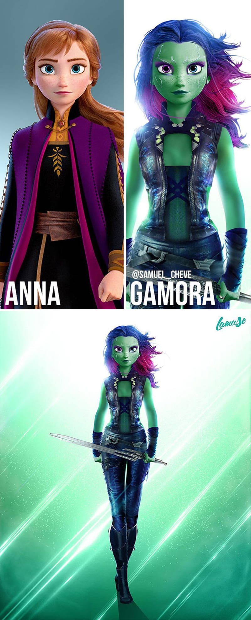 Anna a Gamora