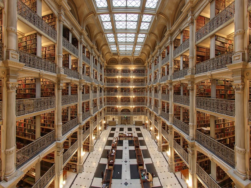 George Peabody Knihovna, Baltimore, Maryland, USA