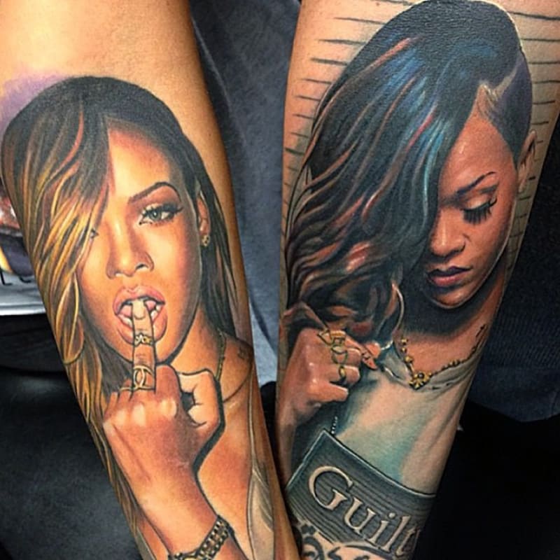 Tetování podle slavných osobností - Rihanna