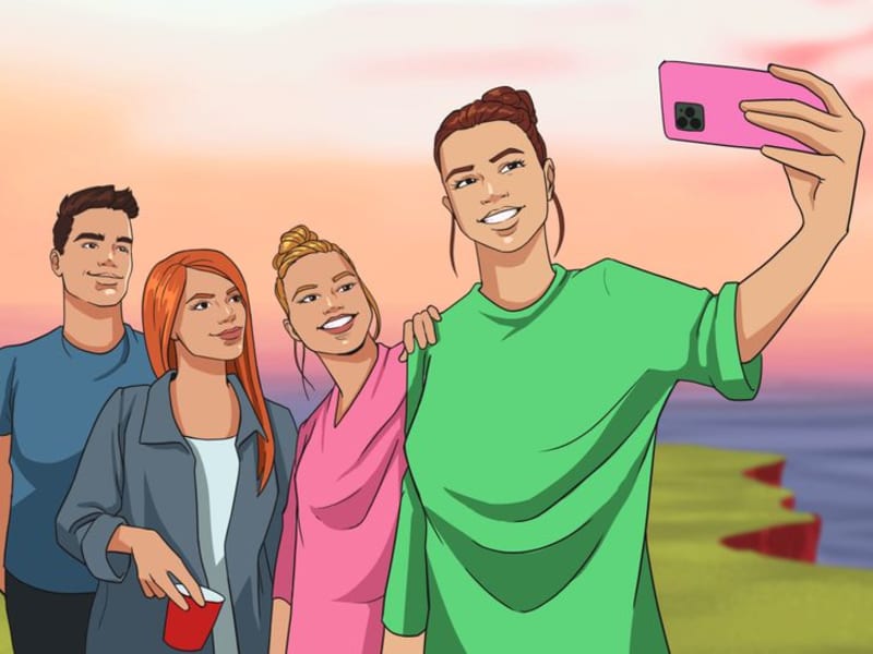 Přirozená selfie tyč