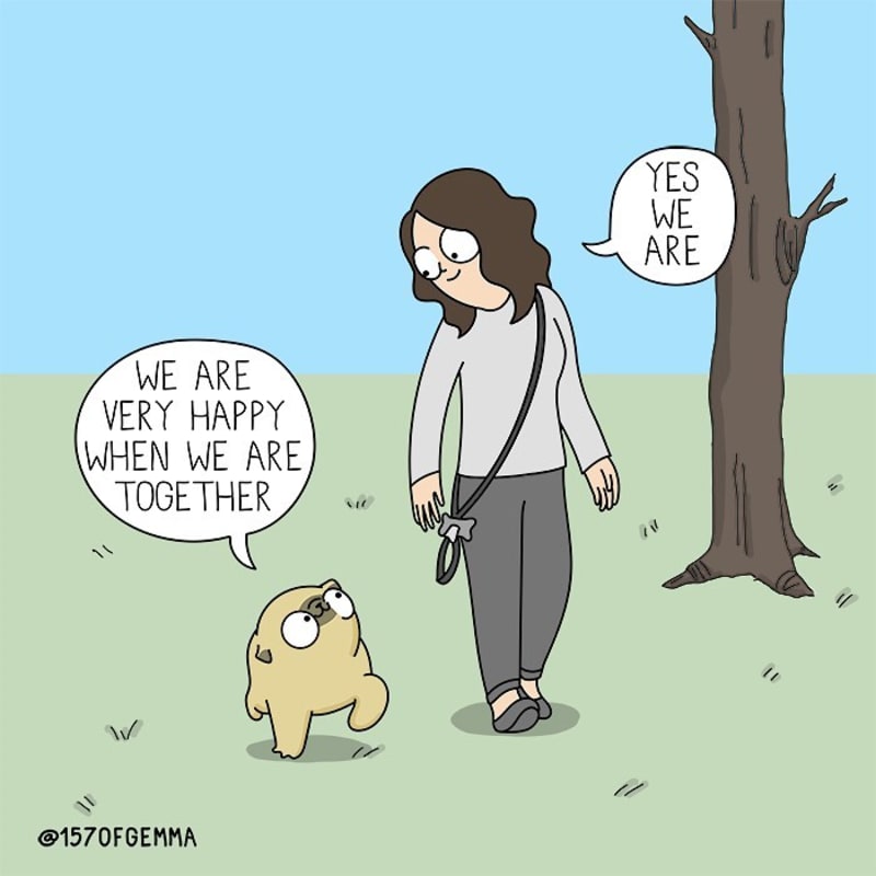 Roztomilé ilustrace o životě se psem 15
