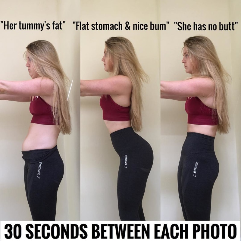 Fitness vlogerka odhalila, jak lidé podvádí na fotkách - Obrázek 7