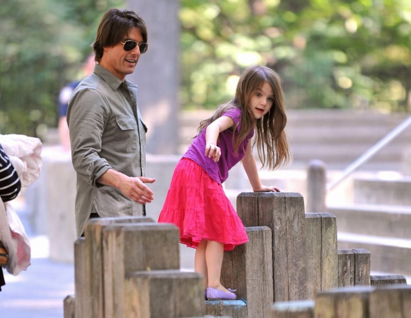 Herec Tom Cruise s dcerou Suri.