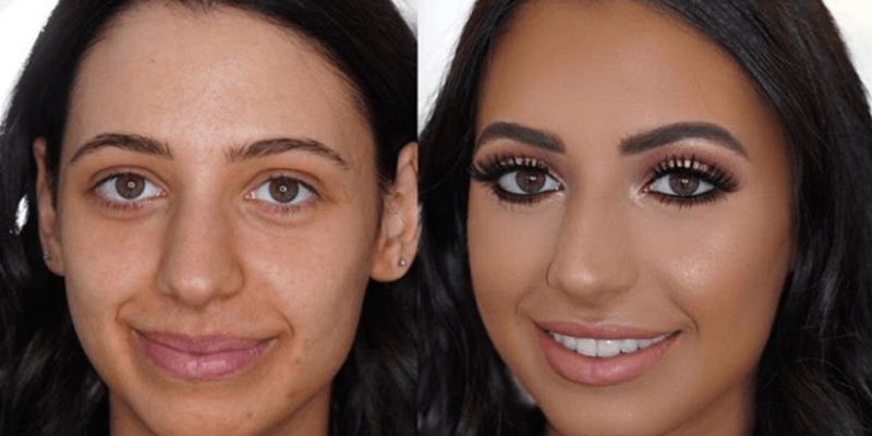 Ženy bez make-upu a s ním 5