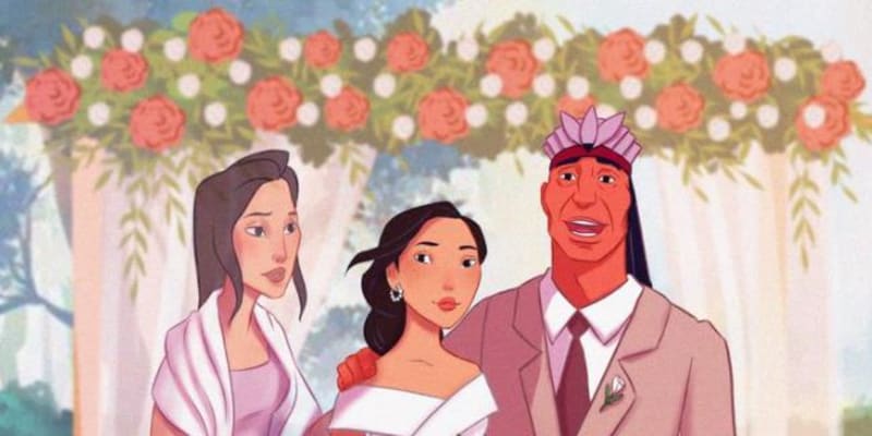 Kreslené postavy na svatbě 3