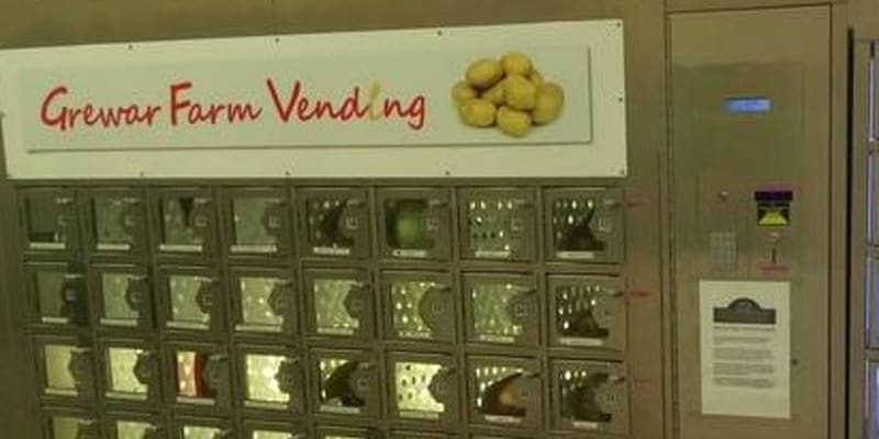 Farmářský automat na brambory.