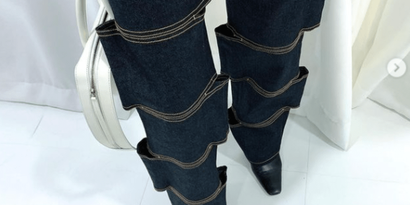 Nesouměrné moderní džíny 4