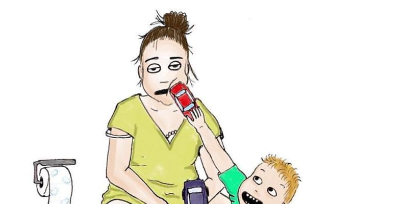 Ilustrace o strastech rodičovství.