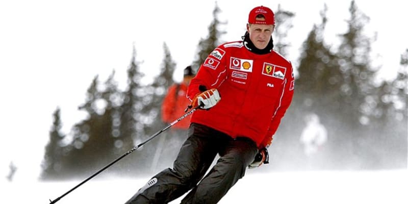 Michael Schumacher na lyžích