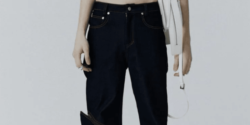 Nesouměrné moderní džíny 6