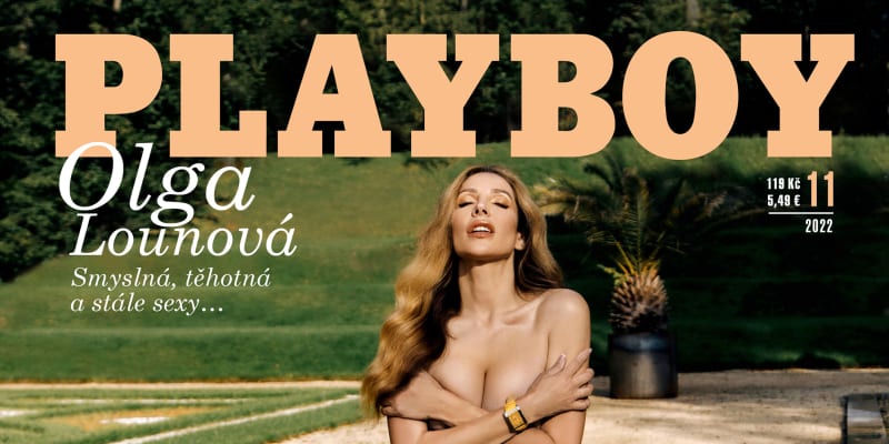 Olga Lounová na obálce listopadového Playboye.