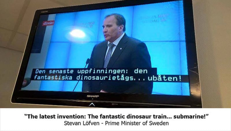 „Nejnovější vynález. Fantastický vlak dinosaurů... ponorka!"