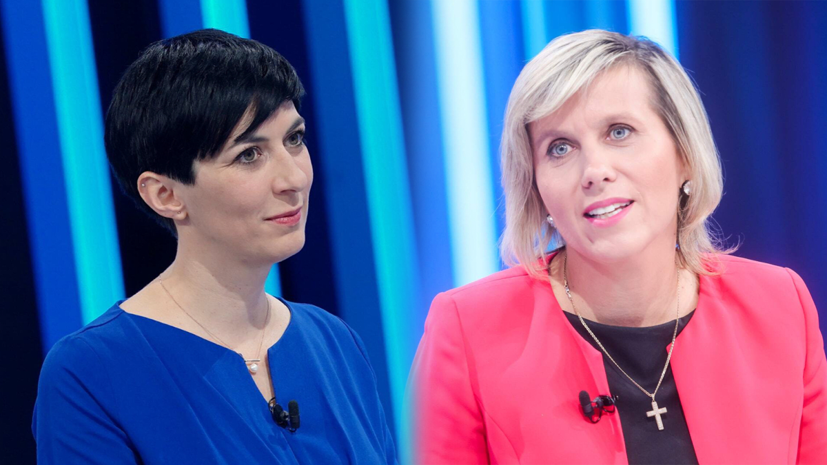 Markéta Pekarová Adamová a Jana Mračková Vildumetzová ve studiu CNN Prima NEWS