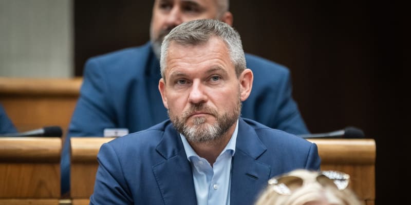 Slovenský expremiér a lídr strany Hlas-SD Peter Pellegrini.