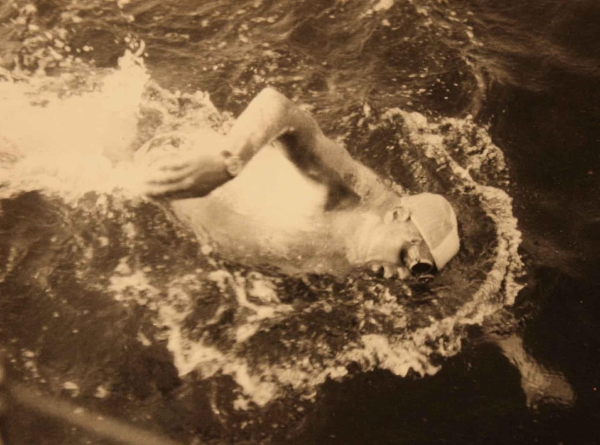 František Venclovský během plavání 