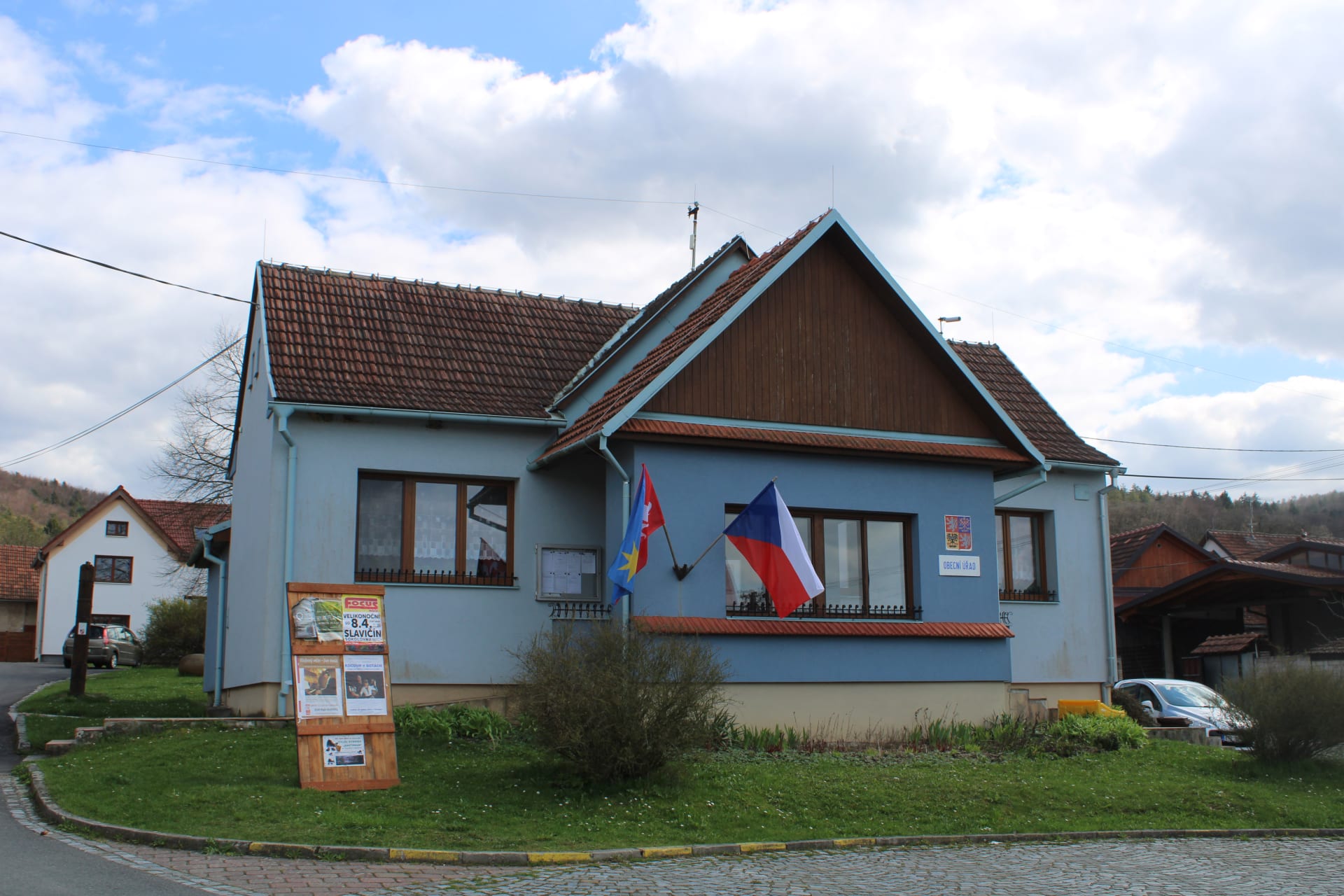 Hostětín na Moravě, který zažil návštěvu prince Charlese. Obec leží na doteku se slovenskými hranicemi. 