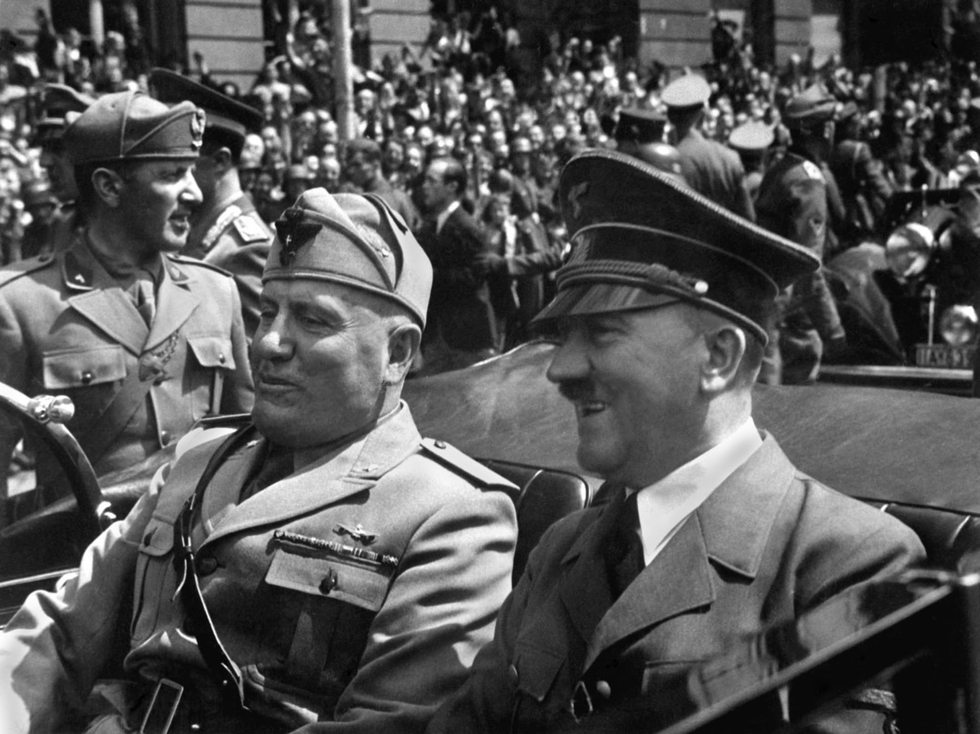 Mussolini s Hitlerem v Mnichově v červnu 1940