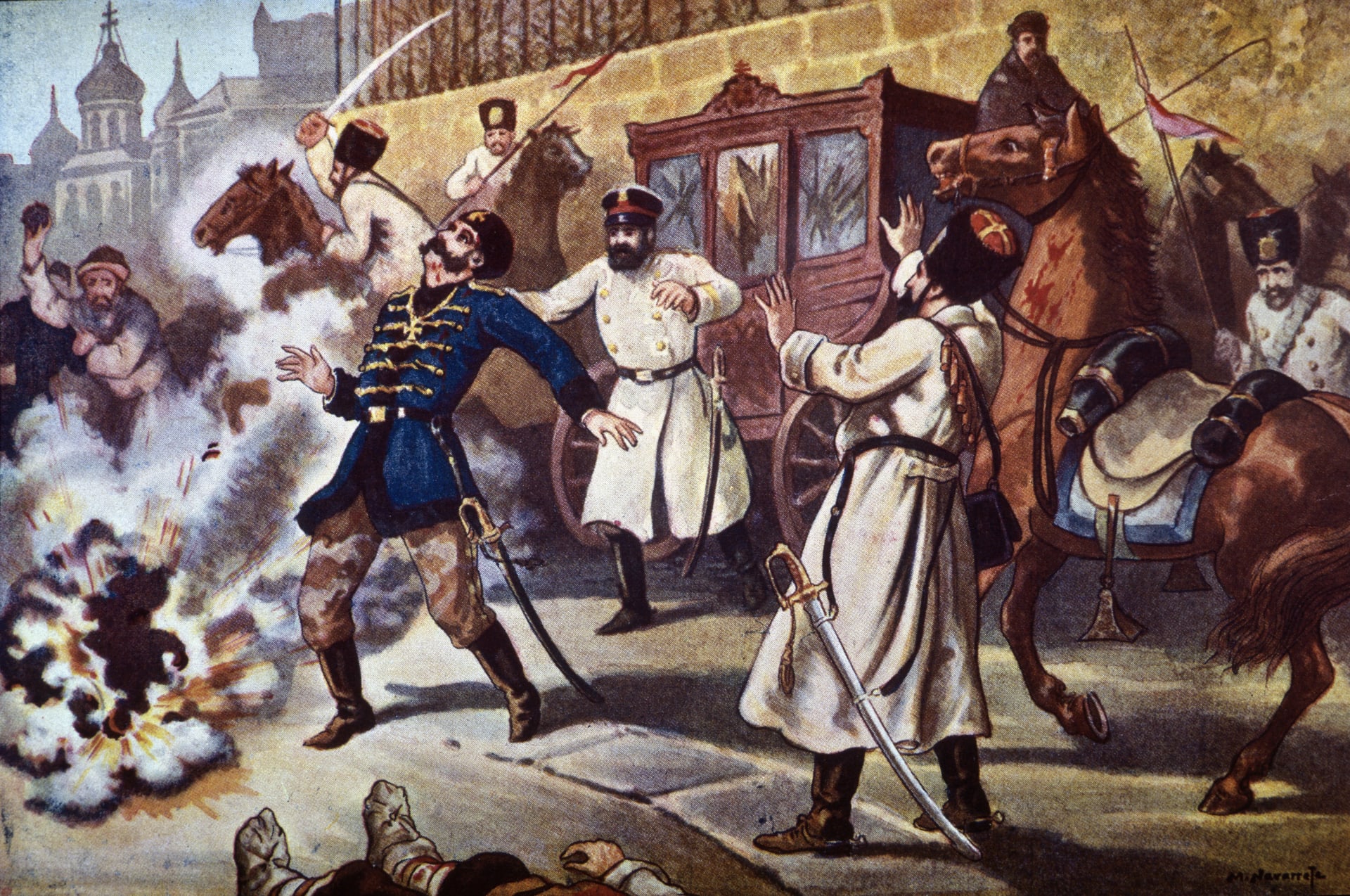 Druhý, tentokrát smrtelný útok na cara Alexandra II. 13. března 1881