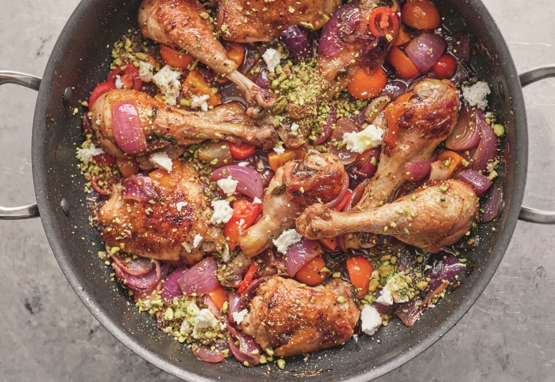 Medové pečené kuře s pomerančem a fetou podle Jamieho Olivera