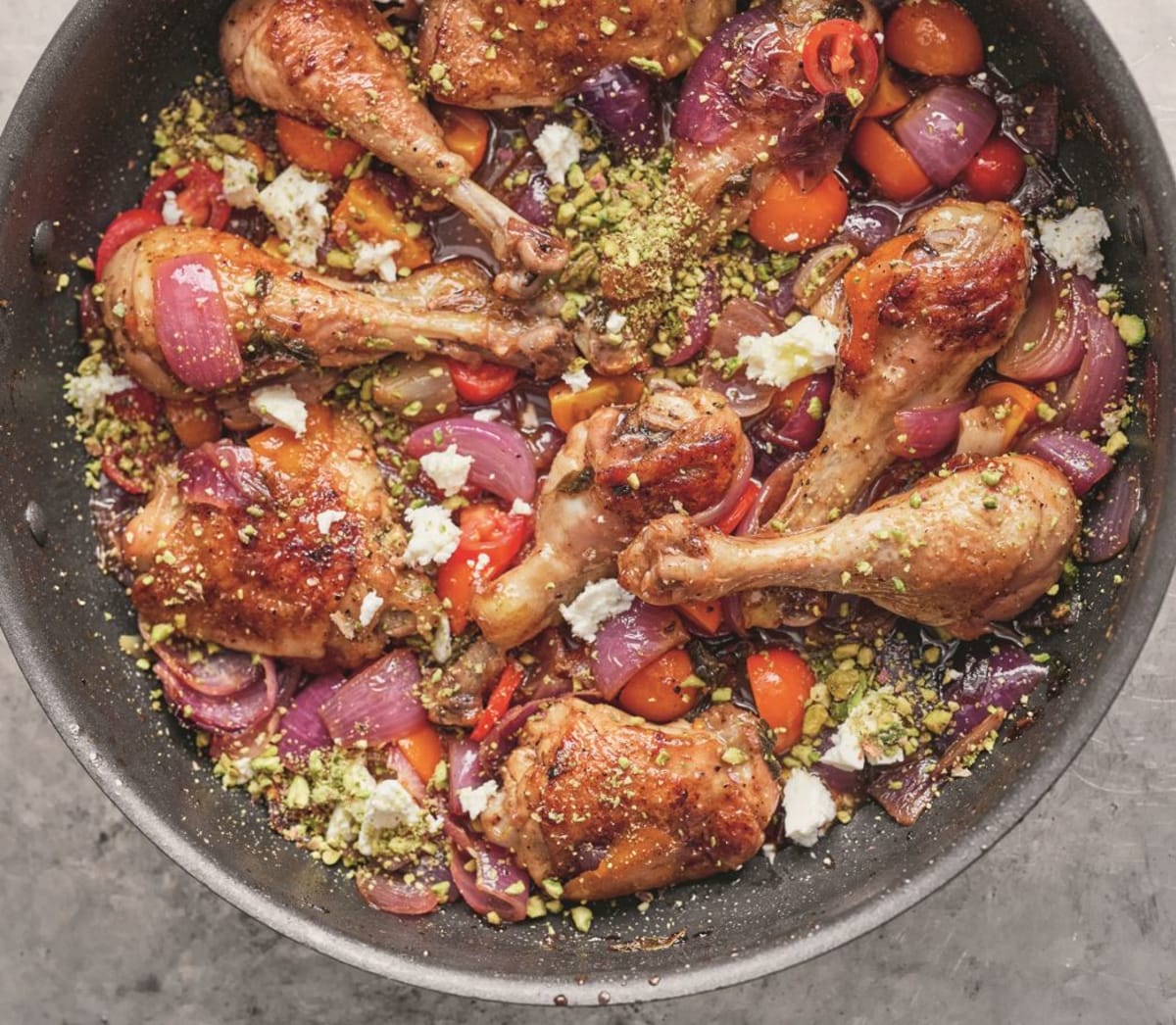 Medové pečené kuře s pomerančem a fetou podle Jamieho Olivera
