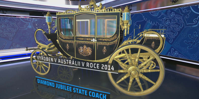 Král Karel III. s královnou Kamilou dorazí v nejmodernějším kočáře královské rodiny, v Diamond Jubilee State Coach.