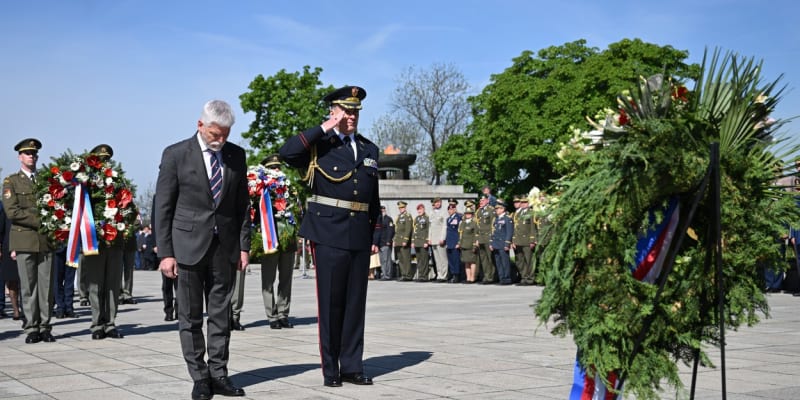 Prezident Petr Pavel během pietního aktu na Vítkově