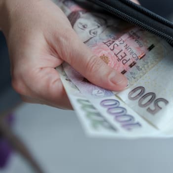 Peněženka a české bankovky, ilustrační snímek