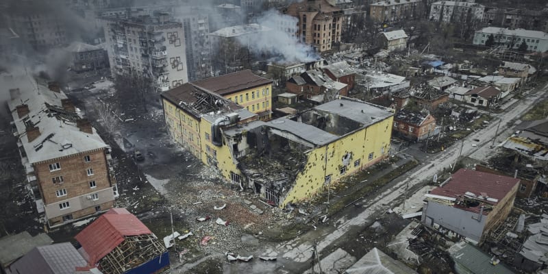 Ukrajinský Bachmut se stal jedním ze symbolů války, z města toho moc nezbylo.