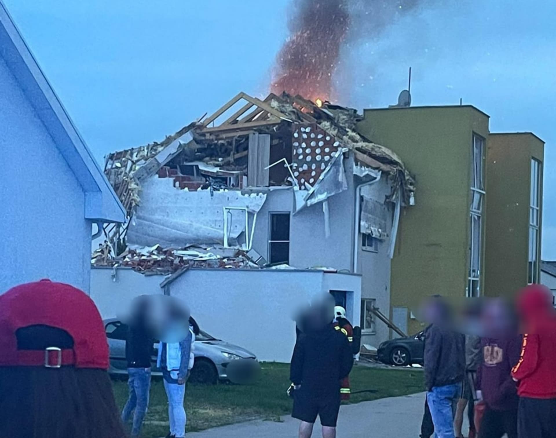 Exploze plynu v Bílém Kostele na Trnavsku