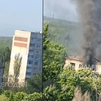 V Luhansku explodovala budova, která sloužila jako základna ruských vojáků