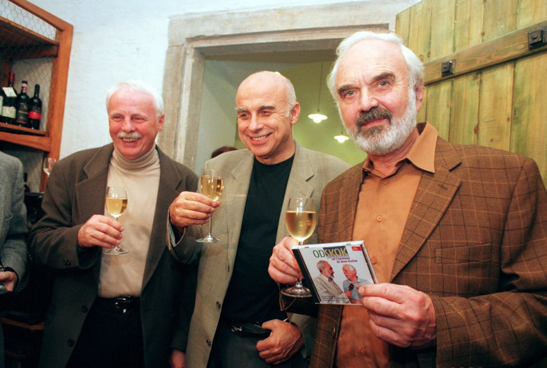 Petr Brukner se Zdeňkem Svěrákem a Ivanem Mládkem. 