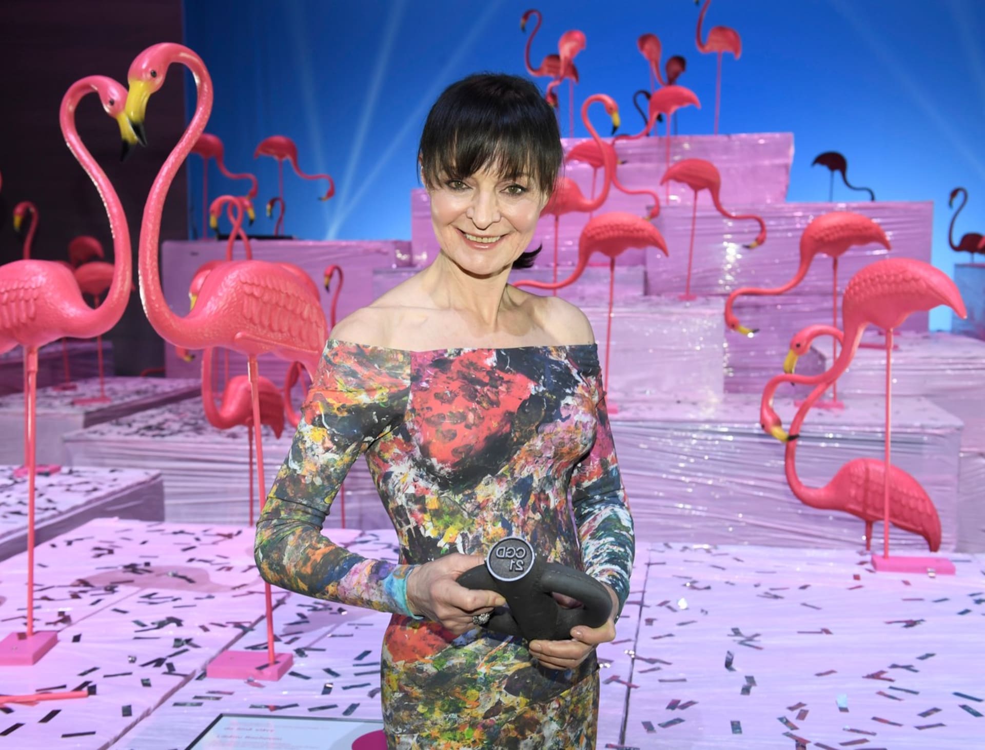 Oděvní designérka Liběna Rochová na předávání cen CZECH GRAND DESIGN v Hudebním divadle Karlín (2022)