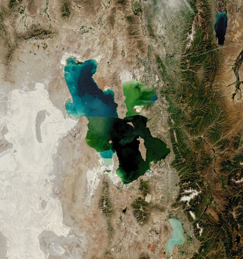 Velké solné jezero v roce 1985