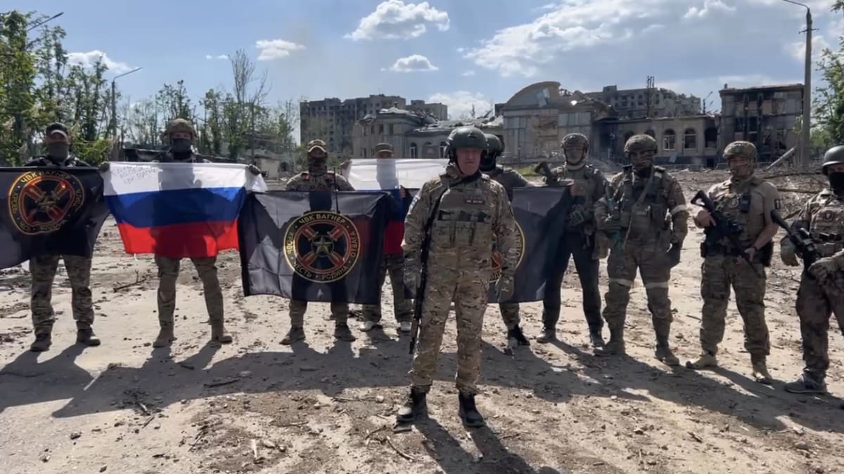 Šéf ruské žoldnéřské Vagnerovy skupiny Jevgenij Prigožin ohlásil dobytí Bachmutu. (20. května 2023)