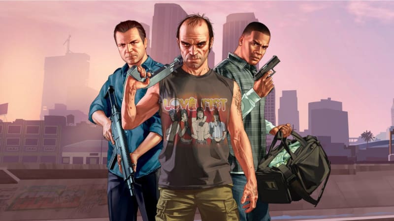 Akční hra Grand Theft Auto V od studia Rockstar