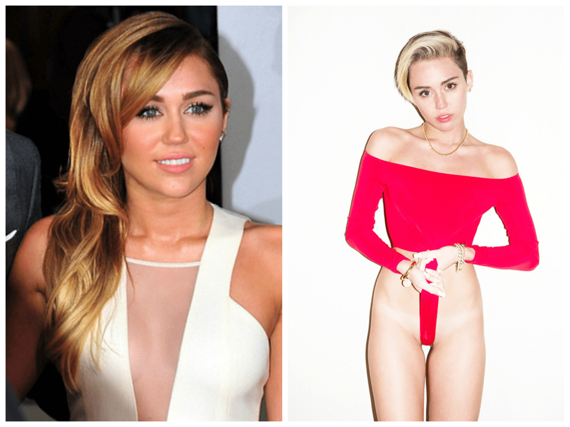 Změna Miley- před a po