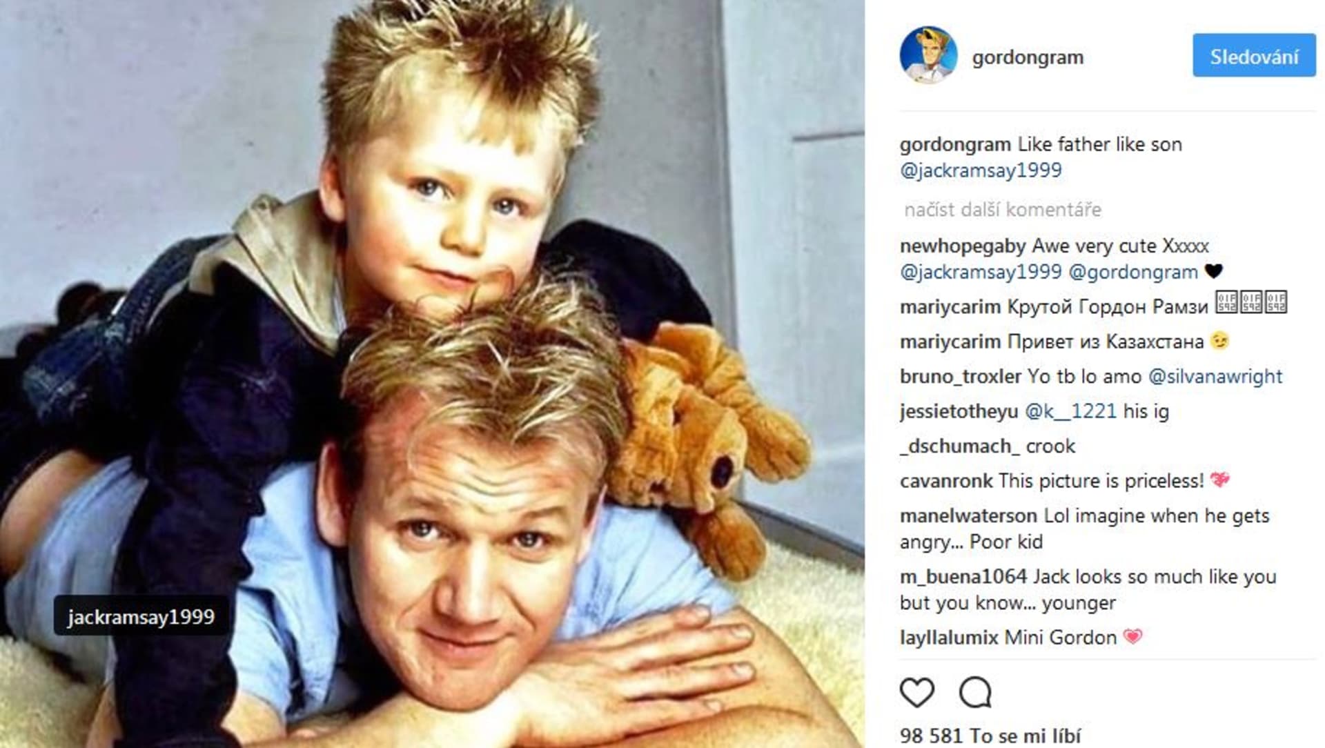 Gordon Ramsay se synem