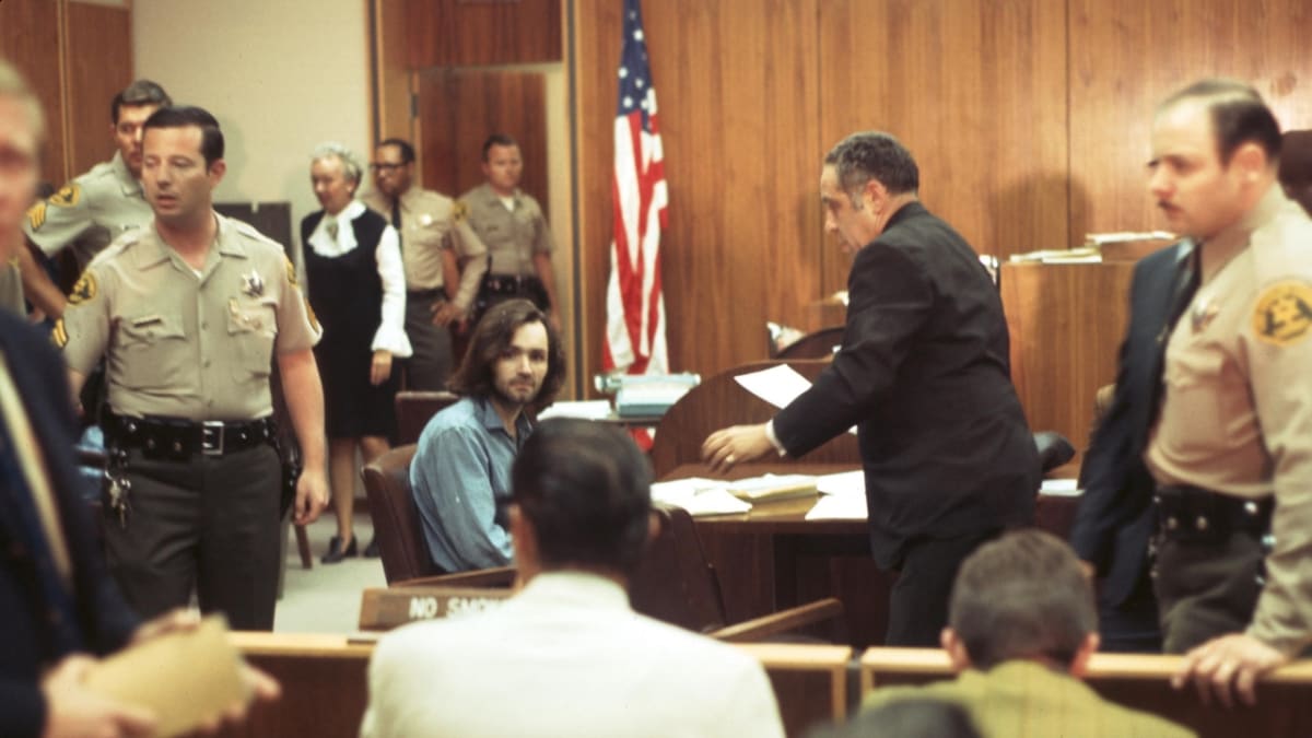 Charles Manson během soudního řízení