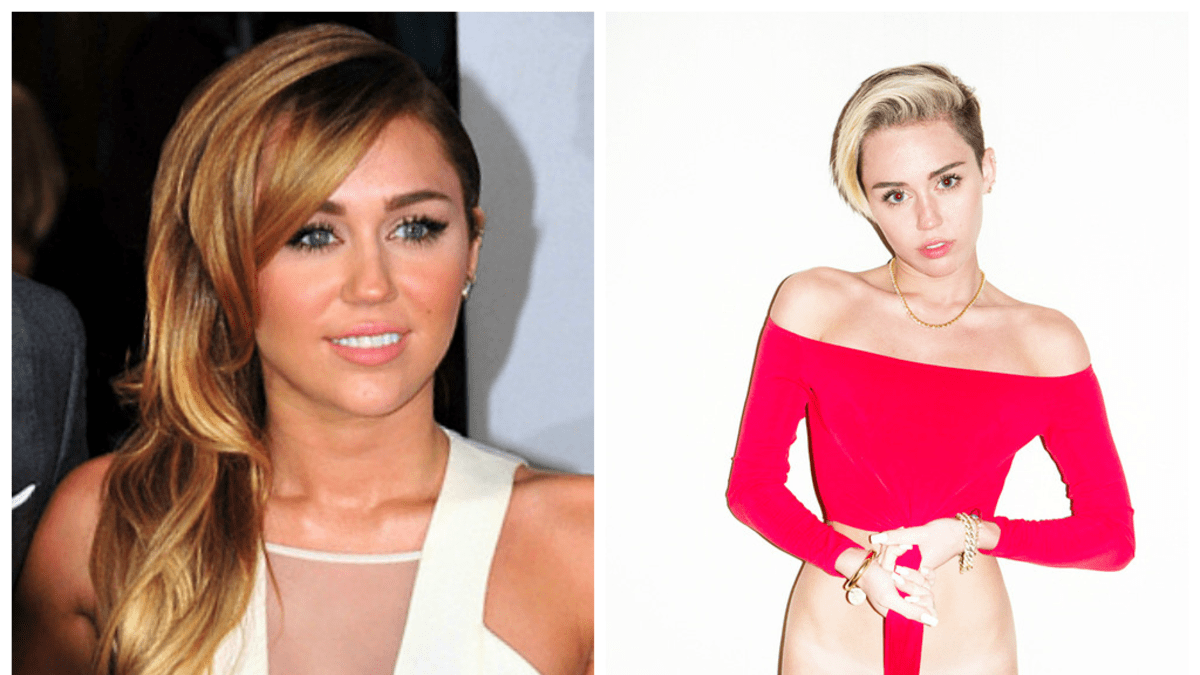 Změna Miley- před a po