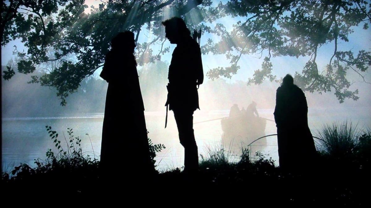 Záběry z filmu Robin Hood: Král zbojníků s Kevinem Costnerem v hlavní roli