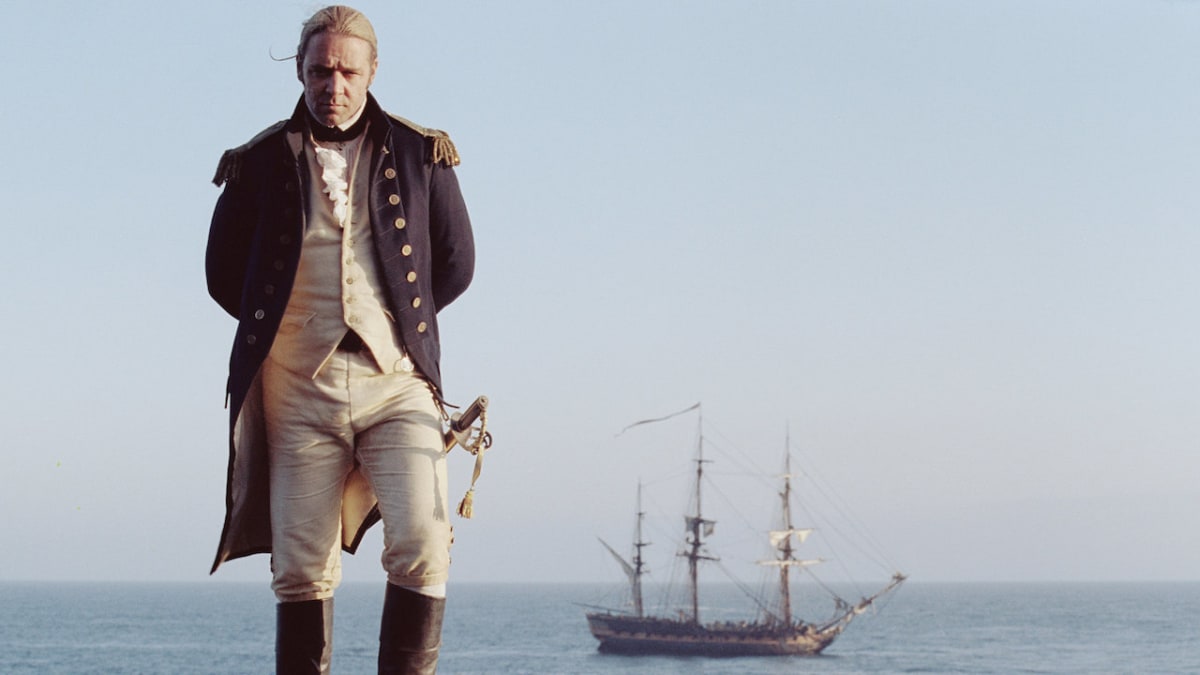 Russell Crowe ve filmu Master and Commander.
