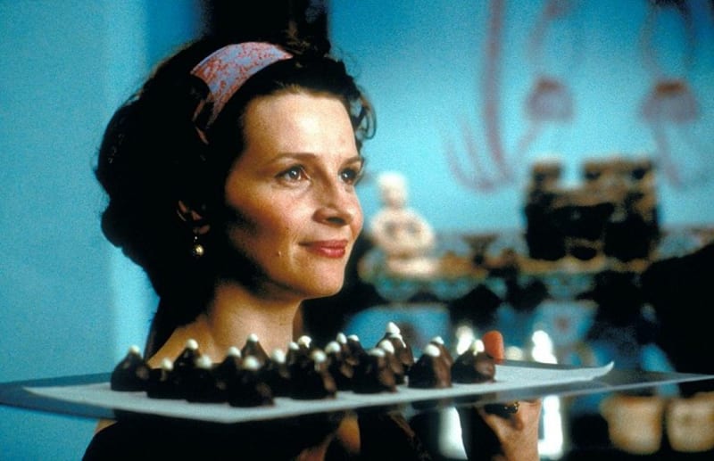 Záběry z filmu Čokoláda s Juliette Binoche a Johny Deppem