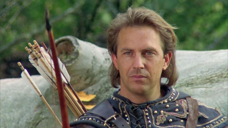 Záběry z filmu Robin Hood: Král zbojníků s Kevinem Costnerem v hlavní roli