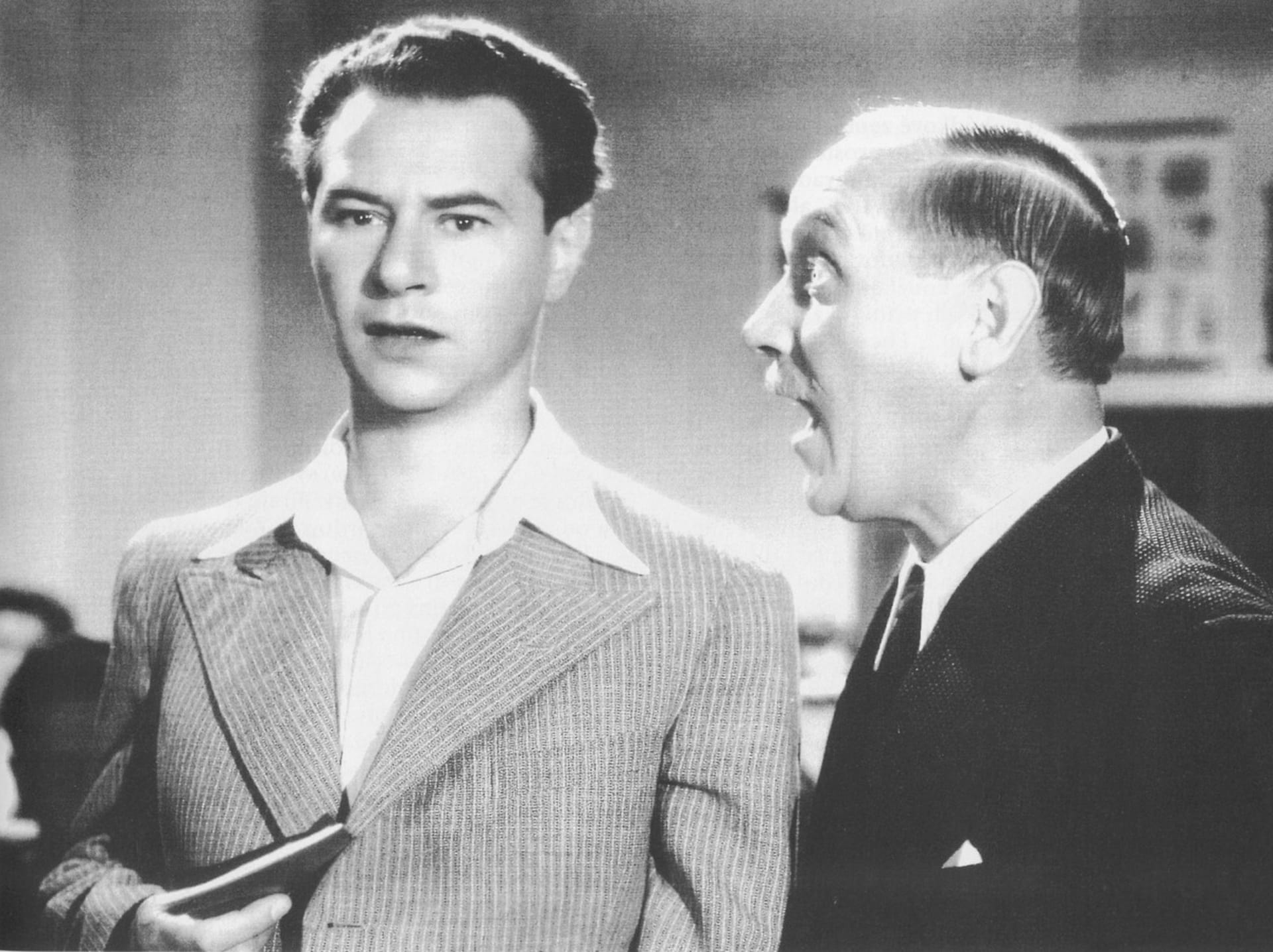 Ladislav Pešek s Františkem Kreuzmannem ve filmu Škola základ života z roku 1938.