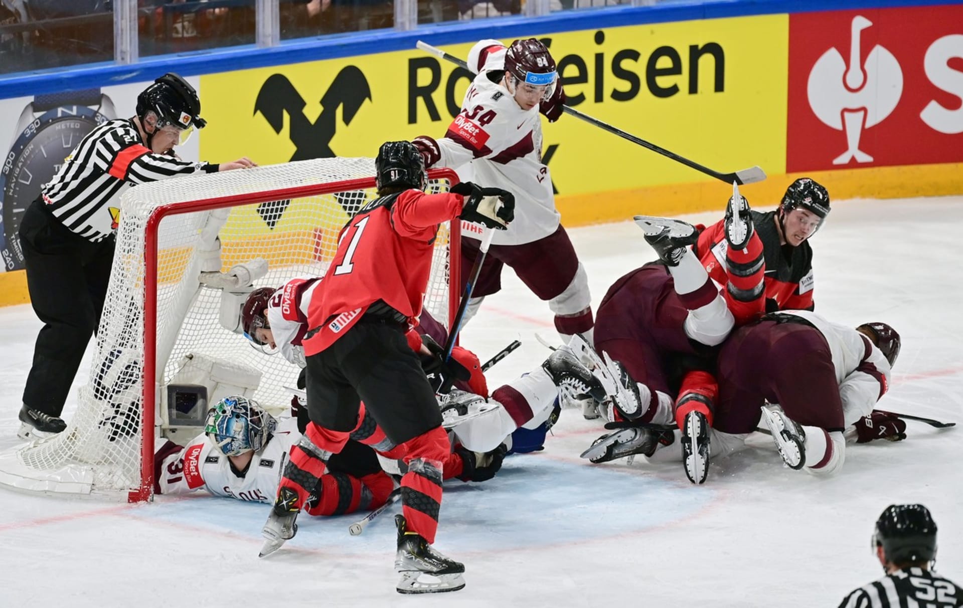 Hráči Kanady zdolali Lotyško. 