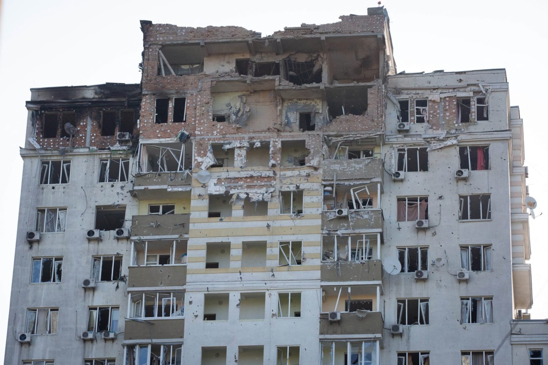 Následky ruského útoku na Kyjev (30.5.2023)