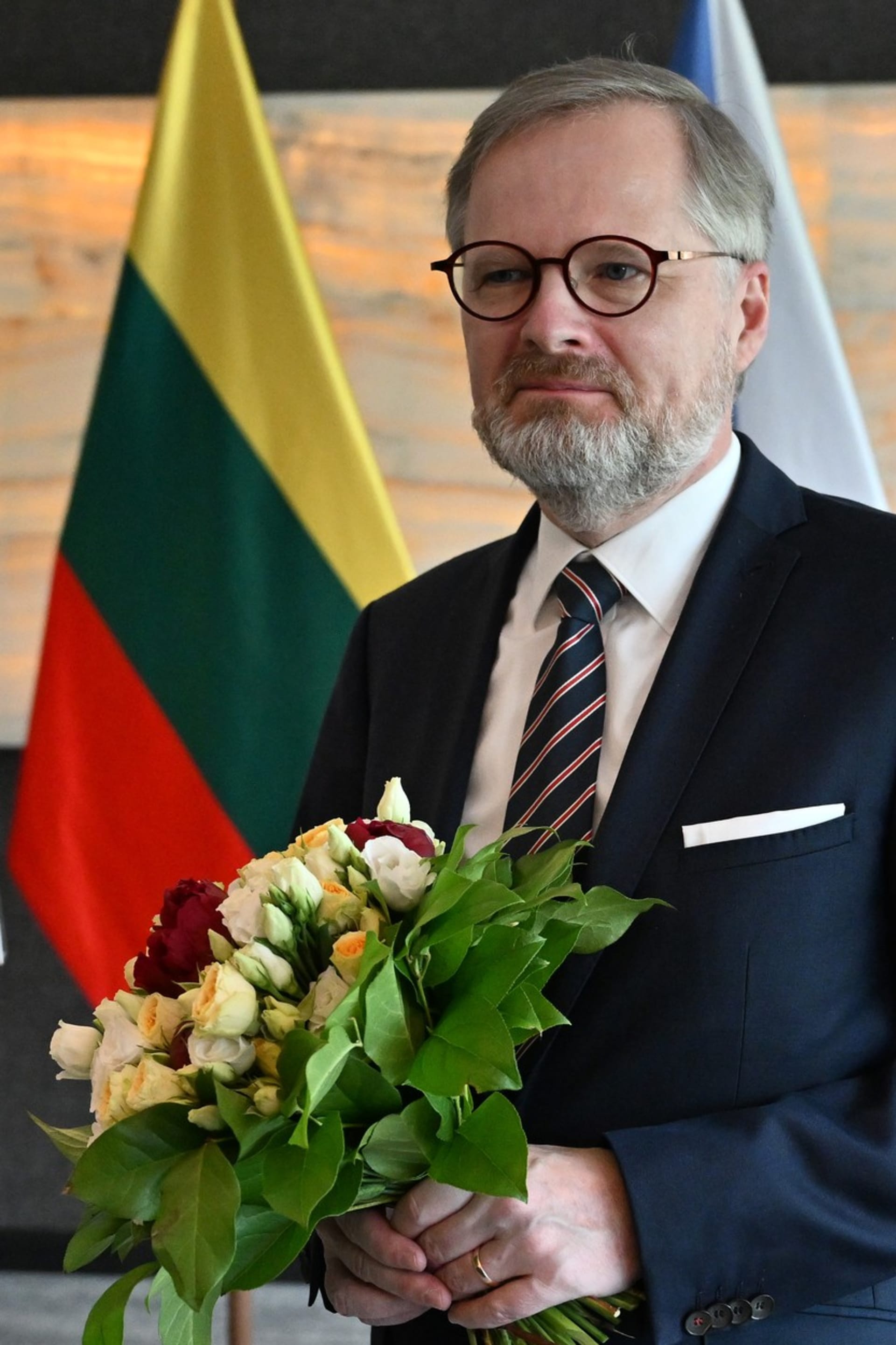 Premiér Petr Fiala (ODS) se v hotelu International setkal s předsedkyní litevské vlády Ingrid Šimonytéovou. 