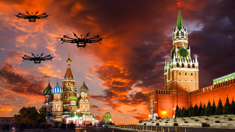 Nad Moskvu dorazily drony