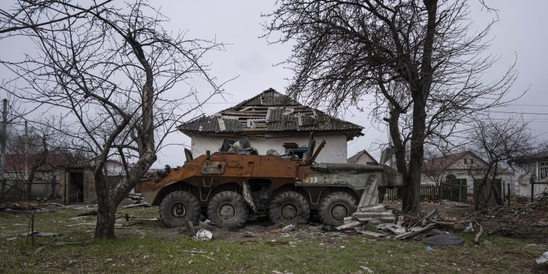 Ukrajinská obec Jahidne po ruské okupaci