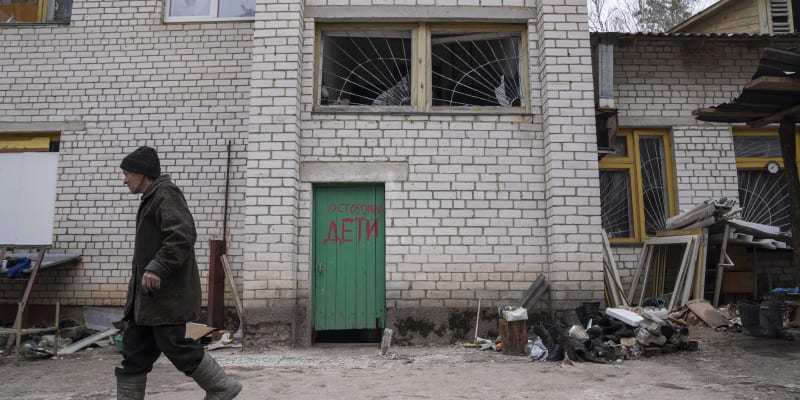 Ukrajinská obec Jahidne po ruské okupaci